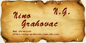Nino Grahovac vizit kartica